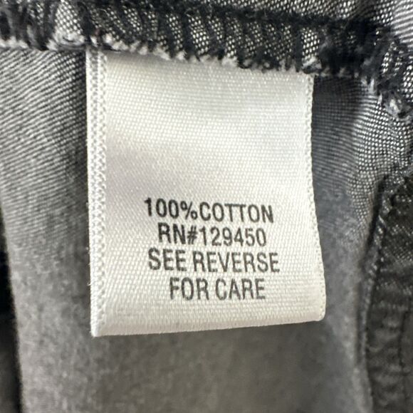 Black Denim Button Down Shirt Apt. 9 Women’s Medium Long - Picture 10 of 11